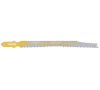 kwb 2 x Lame de scie sauteuse spéciale pour le bois S20 à une came/tige en T pour matériaux de panneaux, sans éclats des deux côtés, fine