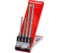 kwb 240400 acier 40CR Foret pour marteau-perforateur 4 pièces 5 mm, 6 mm, 8 mm, 10 mm Longueur totale 110 mm SDS-Plus 1 set