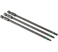 kwb 3 bits 150 mm Tamper Torx TT10, TT15, TT20 Set torsion 123343 (TQ 60 en acier, de torsion, ISO 1173, lecteur C6.3), L
