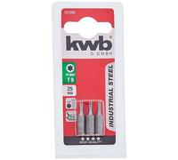 kwb 3 x bits 25 mm TORX 9 Industrial Steel 121209 (TQ acier 60, ISO 1173, le lecteur C) 6,3