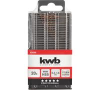 kwb 424290 Titane HSS Jeu de forets pour le métal 20 pièces 0.3 mm, 0.35 mm,
