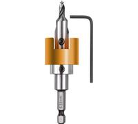 kwb Mèche pour bois dur Ø 5 mm en HSS-M2 avec fraise à lamer, butée de profondeur réglable et queue six pans 1/4"