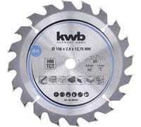 KWB Lame de scie circulaire 584157 – carbure 156 x 12,75 mm Z20, coupe rapide, 1 pièce
