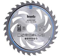 KWB Lame de scie circulaire au carbure 586954 – 190 x 30 x 1,3 mm – 30 dents – 1 pc