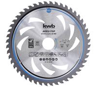 kwb Energy-Saving Lame de scie circulaire Easy Cut, Ø 210 x 30 mm coupe fine avec denture spéciale alternée 48 dents Z48, AKKU-TOP coupe fine, 210 x 30