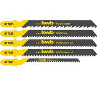 kwb 617285 SET de lames de scie sauteuse pour bois 5 pc(s)