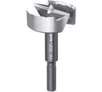 foret forestier kwb SPEED ø 50 mm en acier spécial trempé avec affûtage ondulé précis, pointe de centrage, tranchants affûtés et trempés de manière optimale et surface polie