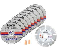 kwb 712031 Jeu de disque à tronçonner 115 mm 10 pc(s) acier inoxydable