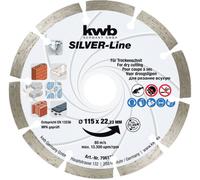 kwb 796170 Disque à tronçonner diamanté Diamètre 115 mm Ø de perçage 22.23 mm Tuile, Béton 1 pc(s)