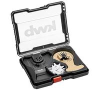 kwb Accessoires Multitool en kit de 22 pièces, lame de scie Ø 87 mm, forme de doigt, râpe à joints semi-circulaire saupoudrée de carbure, grattoir dur, 52 mm de large