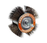 kwb Agresso Brosse à récurer universelle pour perceuse, forme coudée avec un diamètre de 110 mm, brosse ronde idéale pour les travaux de nettoyage et de ponçage, Made in Germany
