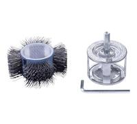 kwb Agresso Brosse de nettoyage et de ponçage pour perceuse, forme coudée avec un diamètre de 110 mm, brosse ronde idéale pour les travaux de ponçage, Made in Germany