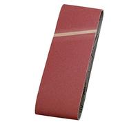 kwb Bandes abrasives 100x610 mm en corindon supérieur de granulométrie 150, encollage spécial et toile de coton flexible pour le ponçage moyennement fin du bois et du métal
