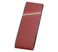 kwb Bandes abrasives 75x457 mm en corindon supérieur avec grain 80, encollage spécial et toile de coton flexible pour le ponçage grossier du bois et du métal