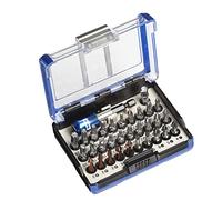 kwb Bit-Box - 32 pcs. embouts résistants aux chocs, embouts en acier inoxydable, embouts de torsion et embouts standard, y compris porte-embouts à changement rapide avec aimant et adaptateur