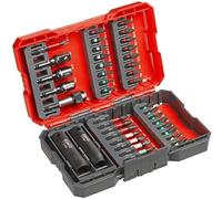kwb Bit-Box pour visseuse à impact/percussion 39 pièces Jeu d'embouts avec porte-embouts et clés à douilles résistantes aux chocs, tiges E C 6.3