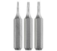 kwb Bit-Set 28-mm Star 0.8, 1.2, 0 mm Micro-Bit pour mécanique de précision (tige 4-mm, Tq 60 acier, avec bande de maintien, pour porte-embouts micro)