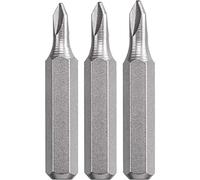 kwb Bit-Set 28-mm Tri-Wing 0, 1, 2 mm Micro-bit pour mécanique de précision (tige 4-mm, TQ 60 acier, avec bande de maintien, pour porte-embouts micro), tige : 4 mm, 128740