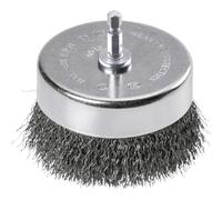 KWB Brosse boisseau 602430 – extra-lourde, fil d'acier HSS ondulé, Ø 75 mm