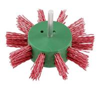kwb Brosse éventail, fine, nylon abrasif, Ø 100 mm pour bois, métal et métaux non ferreux, brosse nylon pour perceuse, pour surfaces
