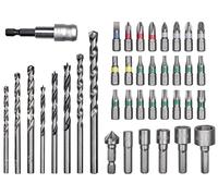 kwb by Einhell Coffret de 39 forets pour perceuse à embout hexagonal 1/4", boîte de rangement incluse