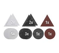 kwb by Einhell Kit de 15 feuilles abrasives pour ponceuses cloisons sèches (Ø 225 mm, 287x287x287 mm, 13xP80, 2xP120, pour ponceuses cloisons sèches TE-DW 225 X et TC-DW 225 Einhell ou analogues)