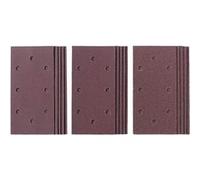 Lot de 15 feuilles de papier abrasif 187 x 93 mm pour ponceuse orbitale