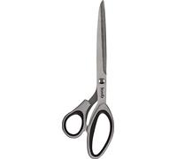kwb Ciseaux à tapisser en acier inoxydable, coudés, longueur totale 280 mm, longueur de coupe 130 mm, solides, spécialement affûtés, extra-tranchants, noir-gris