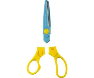 kwb ciseaux d'artisanat pour enfants 020,890 (section arrondie en zigzag de pointe, 165 mm)