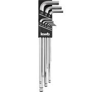 kwb Clé mâle à six pans 1.5 mm, 2 mm, 2.5 mm, 3 mm, 4 mm, 5 mm, 6 mm, 8 mm, 10 mm 9 pièces