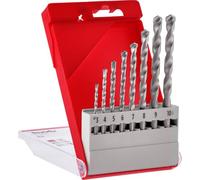 kwb 37800 Jeu de forets spiralés pour pierre 8 pièces 3 mm, 4 mm, 5 mm, 6 mm, 7 mm, 8 mm, 9 mm, 10 mm 1 set
