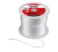 kwb Cordeau de maçon 100 mètres, Blanc, cordeau pour Pavage et maçonnerie 2,0 mm, cordeau à Plomb pour diverses Applications, m x