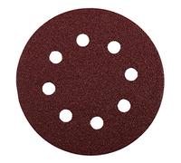kwb Disque abrasif Ø 125 mm en corindon supérieur avec grain 320, changement sans outil, liant en résine synthétique de haute qualité et support en papier renforcé, pour bois et métal
