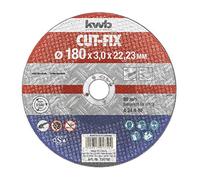 kwb Disque de coupe Cut-Fix 791 750 (180 x 22, épaisseur 3,0 mm, pour le métal et l'acier, pour meuleuses d'angle)