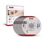 kwb Disques à tronçonner, jeu de disques à tronçonner en tissu (10 pièces, Ø 125 mm, pour la maçonnerie et la pierre, certifié MPA, forme de disque déportée, pour meuleuses d'angle)