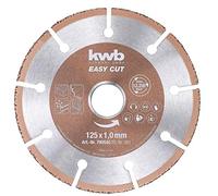 kwb Easy-Cut universel Disque à tronçonner au carbure 125 mm x 1,0 mm, Disque flexible pour divers matériaux, Alésage 22,23 mm, 125mm