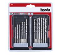 KWB Einhell 49108840 Jeu de 12 forets HM TCT 1/4" E6.3 pour maçonnerie en béton