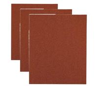 kwb Feuille de papier abrasif Flint 230x280 mm en sable de quartz de grain 120, bon encollage et support papier robuste pour le ponçage moyennement fin du bois et de la peinture (Lot de 3)