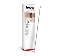 kwb Foret SDS Plus, foret marteau SDS Plus (Ø 10 mm x 460/400 mm, avec tranchant en métal dur 4X extrêmement rapide, pour béton armé, pierre & maçonnerie)