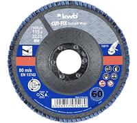 kwb grain abrasif 60 Cut-Fix 795 526 (meule à lamelles, plaque à lamelles abrasives, 115 x 22, pour le métal et l'acier, pour meuleuses d'angle)