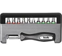 kwb Handy Bit-Box - 12 pcs. y compris porte-embouts et poignée