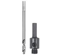 kwb Heller 499003 Tige de fixation hexagonale pour scie cloche Easy-Cut 25 mm avec filetage 1/2" -20 UNF avec foret de centrage HSS