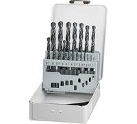 kwb HSS Jeu de forets à métaux - Jeu de forets, 19 pièces, Ø 1 à 10 mm (pas 0,5 mm) en cassette métallique
