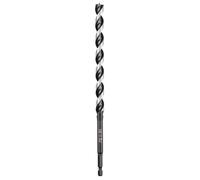 kwb Japan Mèche à serpentin ø 18 mm, 235 mm en acier CV poli brillant avec affûtage de pointe super tranchant, pointe de centrage et tige E 6.13