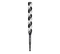 kwb Japan Mèche à serpentin ø 20 mm, 235 mm en acier CV poli brillant avec affûtage de pointe super tranchant, pointe de centrage et tige E 6.15