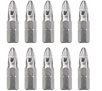 kwb Jeu de 10 embouts, PZ 3 Industrial Steel, embouts de 25 mm, hexagone mâle 1/4