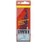 kwb 51300 acier chrome-molybdène Jeu de forets spiralés pour pierre 4 pièces 4 mm, 5 mm, 6 mm, 8 mm tige cylindrique 4 pc(s)