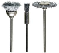 KWB Jeu de brosses métalliques 518000 – 3 pièces, fil d'acier HSS ondulé