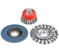 kwb Jeu de brosses métalliques pour meuleuse d'angle 597510 3 pc(s)