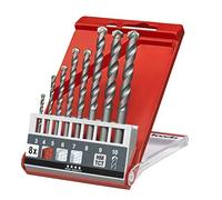 kwb 39800 acier thermo-traité Jeu de forets spiralés pour pierre 8 pièces 3 mm, 4 mm, 5 mm, 6 mm, 7 mm, 8 mm, 9 mm, 10 mm tige